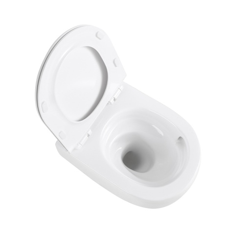 MISKA WC WISZĄCA TORNADO LAKE-WH-TR-01 BIAŁA DESKA WOLNOOPADAJĄCA DUROPLAST