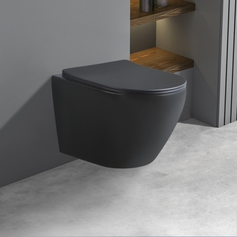 ZESTAW PODTYNKOWY WC STELAŻ TECE MISKA MIZU-MTB-RIM-03 PRZYCISK TC-9240400 BIAŁY POŁYSK