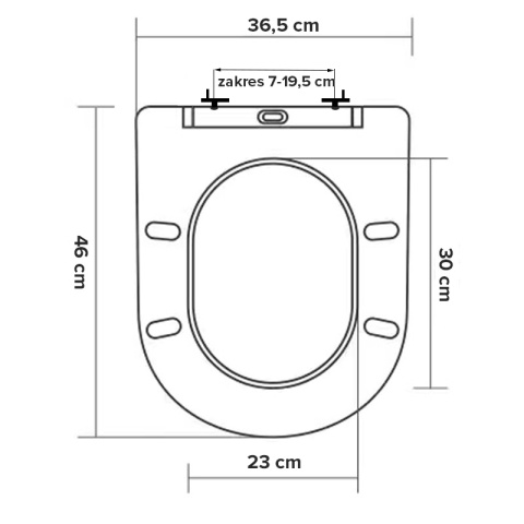 DESKA SEDESOWA WC WOLNOOPADAJĄCA CV-GL-07 SLIM ZŁOTY DUROPLAST