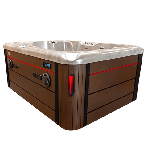 JACUZZI OGRODOWE WANNA SPA102 CAPPUCCINO OBUDOWA KAWA 210x160 CM
