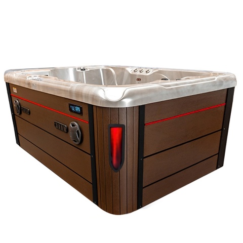 JACUZZI OGRODOWE WANNA SPA102 CAPPUCCINO OBUDOWA KAWA 210x160 CM