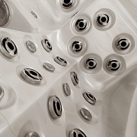 JACUZZI OGRODOWE WANNA SPA102 CAPPUCCINO OBUDOWA KAWA 210x160 CM