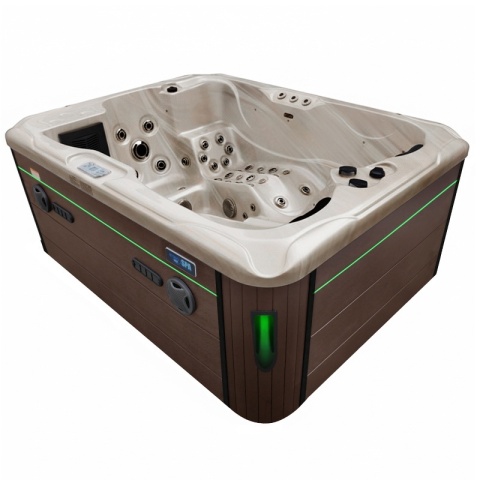 JACUZZI OGRODOWE WANNA SPA102 CAPPUCCINO OBUDOWA KAWA 210x160 CM
