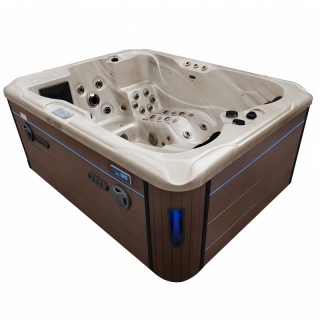JACUZZI OGRODOWE WANNA SPA102 CAPPUCCINO OBUDOWA KAWA 210x160 CM