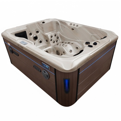 JACUZZI OGRODOWE WANNA SPA102 CAPPUCCINO OBUDOWA KAWA 210x160 CM