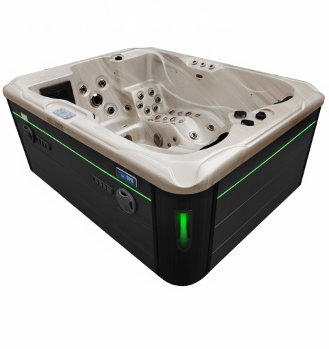 JACUZZI OGRODOWE WANNA SPA102 CAPPUCINO OBUDOWA ANTRACYT 210x160 CM