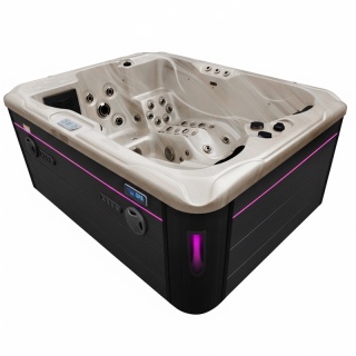 JACUZZI OGRODOWE WANNA SPA102 CAPPUCINO OBUDOWA ANTRACYT 210x160 CM