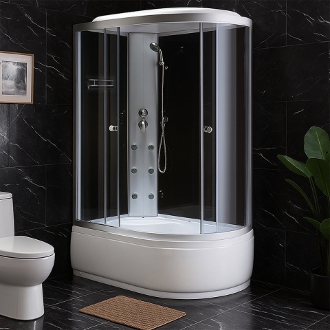 KABINA PRYSZNICOWA Z HYDROMASAŻEM WSH7306L LEWA 120x80 CM