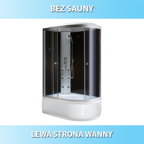 KABINA PRYSZNICOWA Z HYDROMASAŻEM WSH7306L LEWA 120x80 CM