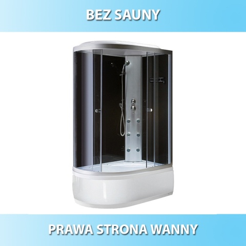 KABINA PRYSZNICOWA Z HYDROMASAŻEM WSH7306R PRAWA 120x80 CM