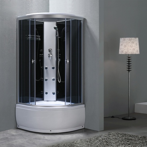 KABINA PRYSZNICOWA Z HYDROMASAŻEM WSH7601B 100x100 CM
