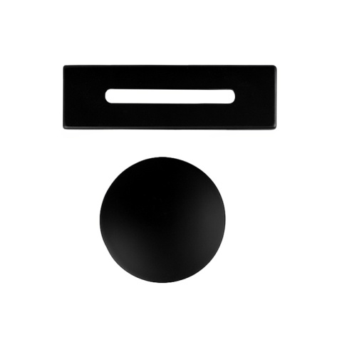 KOREK DO WANNY WOLNOSTOJĄCEJ Z PRZELEWEM POKRYWA MASKOWNICA CZARNY