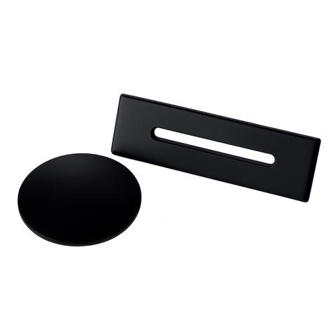 KOREK DO WANNY WOLNOSTOJĄCEJ Z PRZELEWEM POKRYWA MASKOWNICA CZARNY