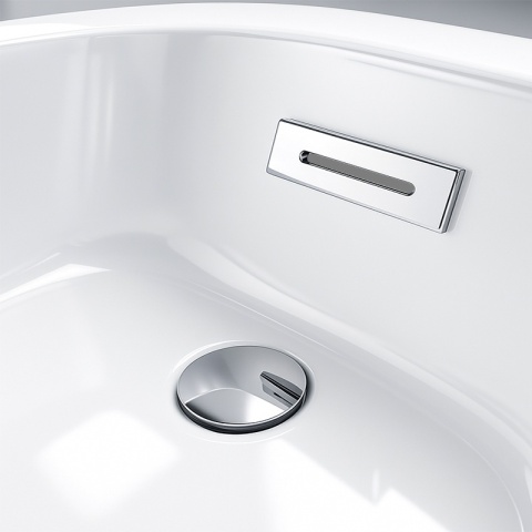 KOREK DO WANNY WOLNOSTOJĄCEJ Z PRZELEWEM POKRYWA MASKOWNICA CHROM