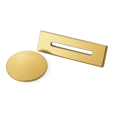 KOREK DO WANNY WOLNOSTOJĄCEJ Z PRZELEWEM MASKOWNICA ZŁOTY SZCZOTKOWANY