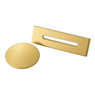 KOREK DO WANNY WOLNOSTOJĄCEJ Z PRZELEWEM MASKOWNICA ZŁOTY SZCZOTKOWANY