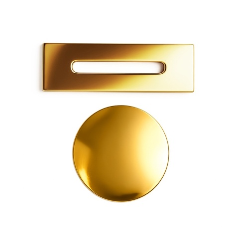 KOREK DO WANNY WOLNOSTOJĄCEJ Z PRZELEWEM POKRYWA MASKOWNICA ZŁOTY