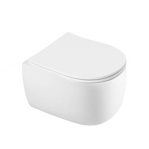 MISKA WC WISZĄCA TORNADO LAKE-WH-TR-03 BIAŁA DESKA WOLNOOPADAJĄCA DUROPLAST