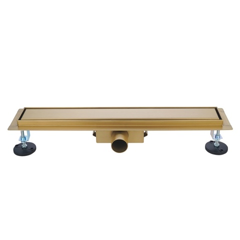 ODPŁYW LINIOWY 50 CM ZŁOTY NISKI SYFON WYSOKA PRZEPUSTOWOŚĆ DL01 FIX