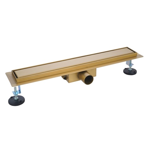 ODPŁYW LINIOWY 60 CM ZŁOTY NISKI SYFON WYSOKA PRZEPUSTOWOŚĆ DL01 FIX