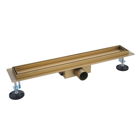 ODPŁYW LINIOWY 60 CM ZŁOTY NISKI SYFON WYSOKA PRZEPUSTOWOŚĆ DL01 FIX