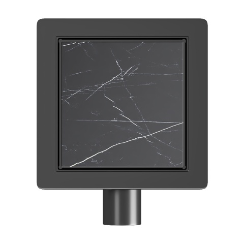 ODPŁYW LINIOWY KWADRATOWY 15x15 CM CZARNY WYSOKA PRZEPUSTOWOŚĆ DL06 FIX