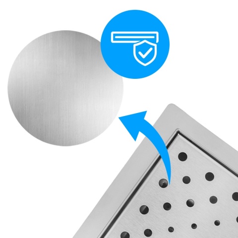 ODPŁYW LINIOWY KWADRATOWY 15x15 CM INOX WYSOKA PRZEPUSTOWOŚĆ DL06 CIRCLE