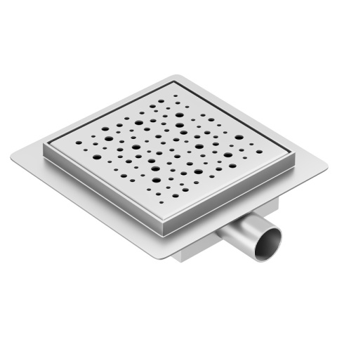 ODPŁYW LINIOWY KWADRATOWY 15x15 CM INOX WYSOKA PRZEPUSTOWOŚĆ DL06 WAVE