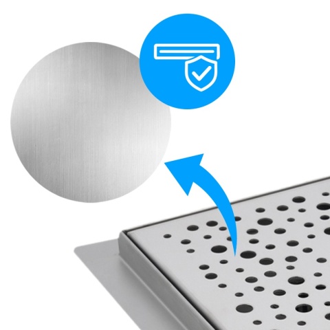 ODPŁYW LINIOWY KWADRATOWY 15x15 CM INOX WYSOKA PRZEPUSTOWOŚĆ DL06 WAVE