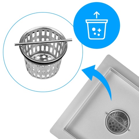 ODPŁYW LINIOWY KWADRATOWY 15x15 CM INOX WYSOKA PRZEPUSTOWOŚĆ DL08 FIX