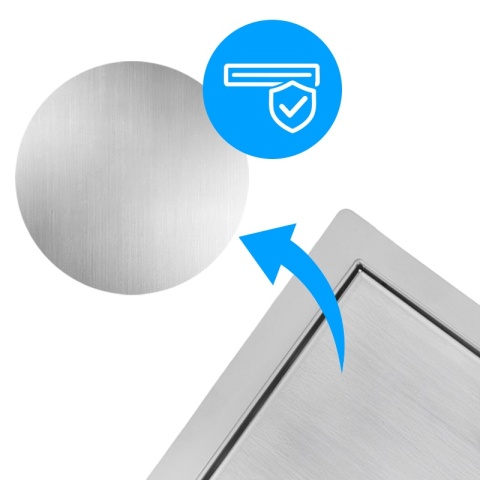 ODPŁYW LINIOWY KWADRATOWY 15x15 CM INOX WYSOKA PRZEPUSTOWOŚĆ DL08 FIX