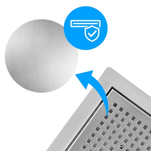ODPŁYW LINIOWY KWADRATOWY 15x15 CM INOX WYSOKA PRZEPUSTOWOŚĆ DL08 QUBE