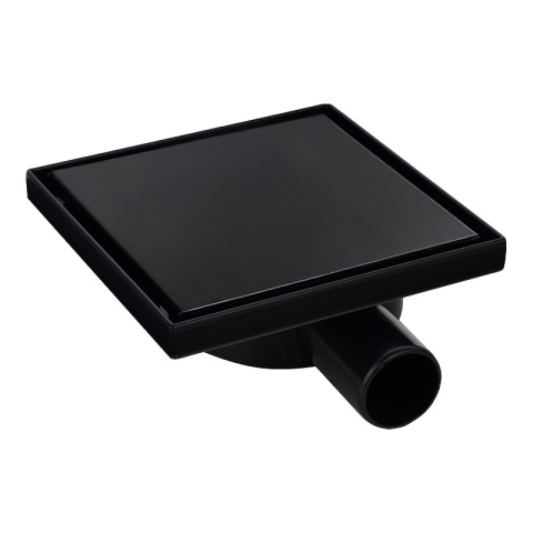 ODPŁYW LINIOWY KWADRATOWY 15x15 CM CZARNY OBROTOWY NISKI SYFON 360 DL07 FIX