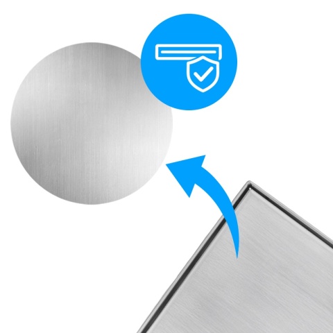 ODPŁYW LINIOWY KWADRATOWY 10x10 CM INOX OBROTOWY NISKI SYFON 360 DL07 FIX