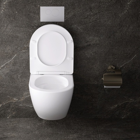 ZESTAW PODTYNKOWY WC STELAŻ TECE MISKA NERO-WH-03 PRZYCISK TC-9240401 CHROM