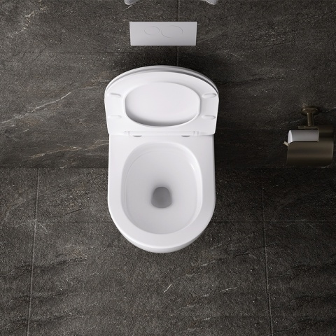 ZESTAW PODTYNKOWY WC STELAŻ TECE MISKA NERO-WH-03 PRZYCISK TC-9240407 CZARNY MAT