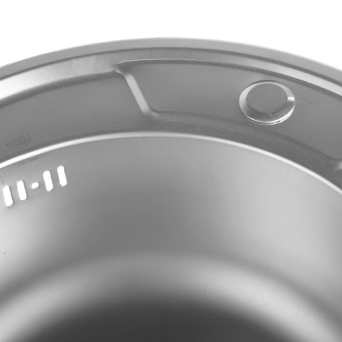 ZLEWOZMYWAK JEDNOKOMOROWY OKRĄGŁY STALOWY 49X49 CM INOX ZLEW LIAM 2 GATUNEK