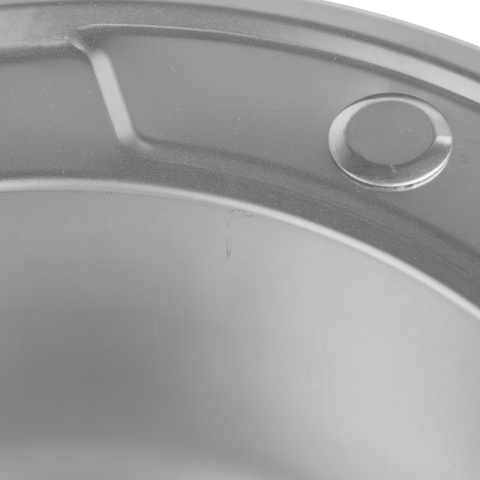 ZLEWOZMYWAK JEDNOKOMOROWY OKRĄGŁY STALOWY 49X49 CM INOX ZLEW LIAM 2 GATUNEK