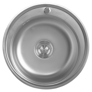 ZLEWOZMYWAK JEDNOKOMOROWY OKRĄGŁY STALOWY 51X51 INOX ZLEW NIKO 2 GATUNEK