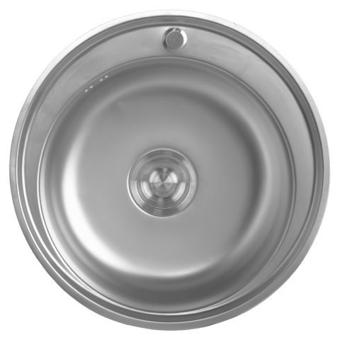 ZLEWOZMYWAK JEDNOKOMOROWY OKRĄGŁY STALOWY 51X51 INOX ZLEW NIKO 2 GATUNEK