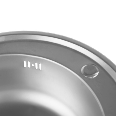 ZLEWOZMYWAK JEDNOKOMOROWY OKRĄGŁY STALOWY 51X51 INOX ZLEW NIKO 2 GATUNEK