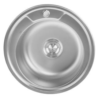 ZLEWOZMYWAK JEDNOKOMOROWY OKRĄGŁY STALOWY 49X49 CM INOX ZLEW LIAM 2 GATUNEK