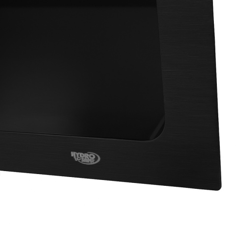 ZLEWOZMYWAK JEDOKOMOROWY STALOWY 50X45 CM CZARNY ZLEW KUCHENNY MAGNUS SYFON