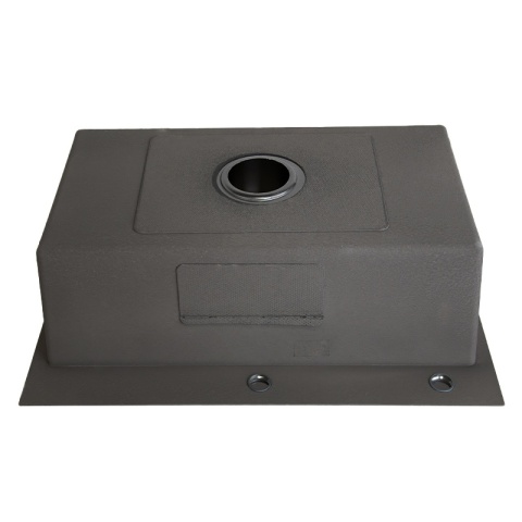 ZLEWOZMYWAK JEDOKOMOROWY STALOWY 68X45 CM CZARNY ZLEW KUCHENNY HUGO SYFON