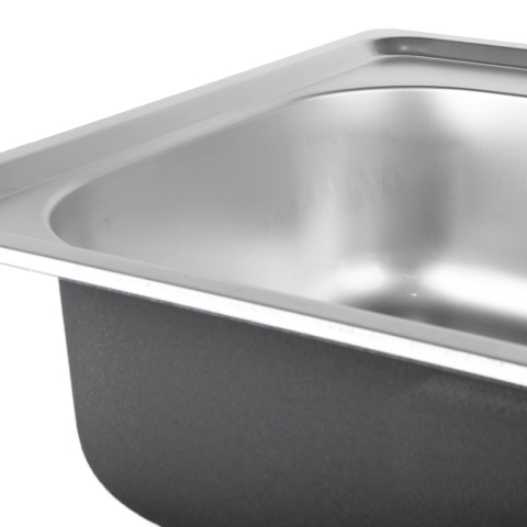 ZLEWOZMYWAK JEDOKOMOROWY STALOWY 75X40 CM INOX ZLEW KUCHENNY ALVI 2 GATUNEK