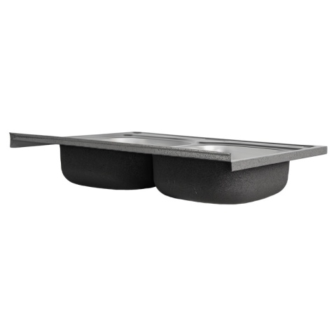 ZLEWOZMYWAK DWUKOMOROWY STALOWY 80X60 CM INOX ZLEW KUCHENNY EGON 2 GATUNEK