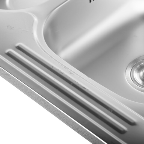 ZLEWOZMYWAK DWUKOMOROWY STALOWY 80X60 CM INOX ZLEW KUCHENNY EGON 2 GATUNEK