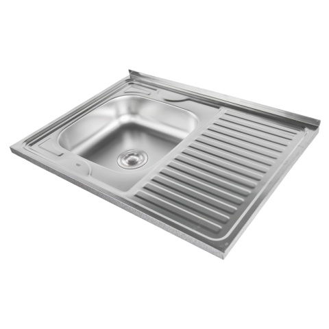 ZLEWOZMYWAK JEDNOKOMOROWY STALOWY 80X60 INOX ZLEW KUCHENNY HAKON 2 GATUNEK