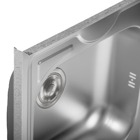 ZLEWOZMYWAK JEDNOKOMOROWY STALOWY 80X60 INOX ZLEW KUCHENNY HAKON 2 GATUNEK