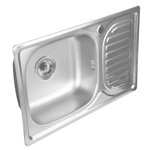 ZLEWOZMYWAK JEDOKOMOROWY STALOWY 66X42 CM INOX ZLEW KUCHENNY KORI 2 GATUNEK